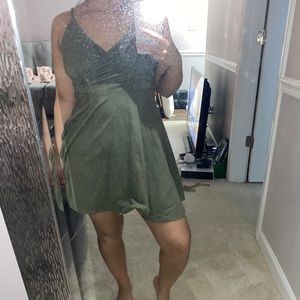 Casual green summer dress